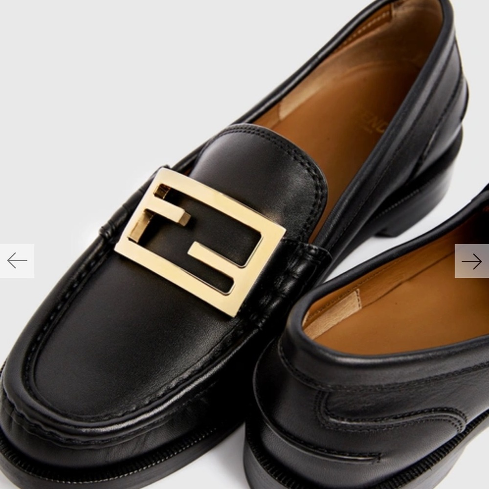 FENDI  Baguette Calfleather Loafers - Picture 4 of 10